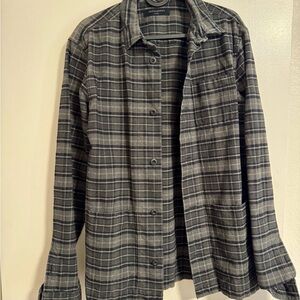 AllSaints Gray Plaid Shirt